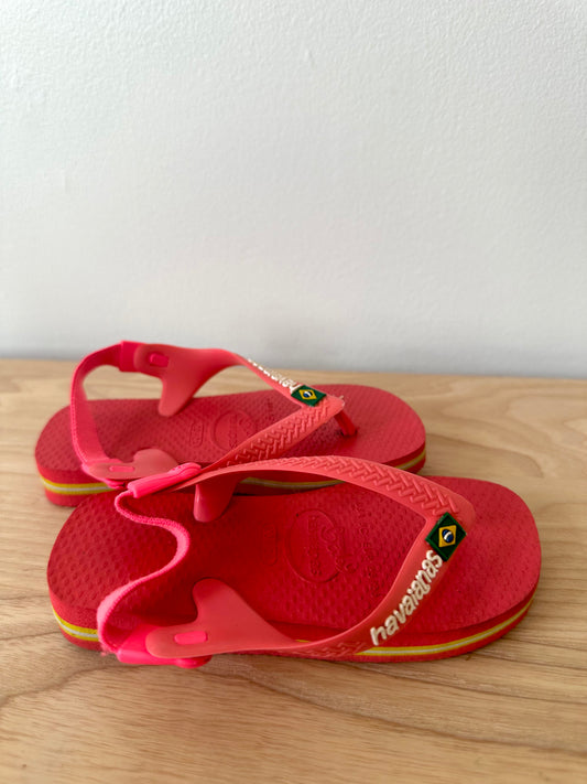 Pink Havaianas Sandals/ Size 7 Toddler