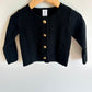 Gap Black Cardigan with Gold Buttons / 12-18m