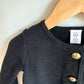 Gap Black Cardigan with Gold Buttons / 12-18m