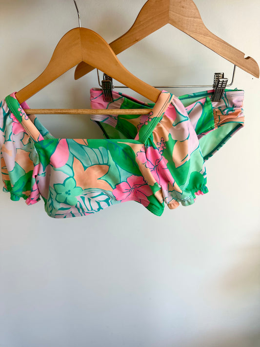Tropical Two Piece Swimsuit / 10 -12 years
