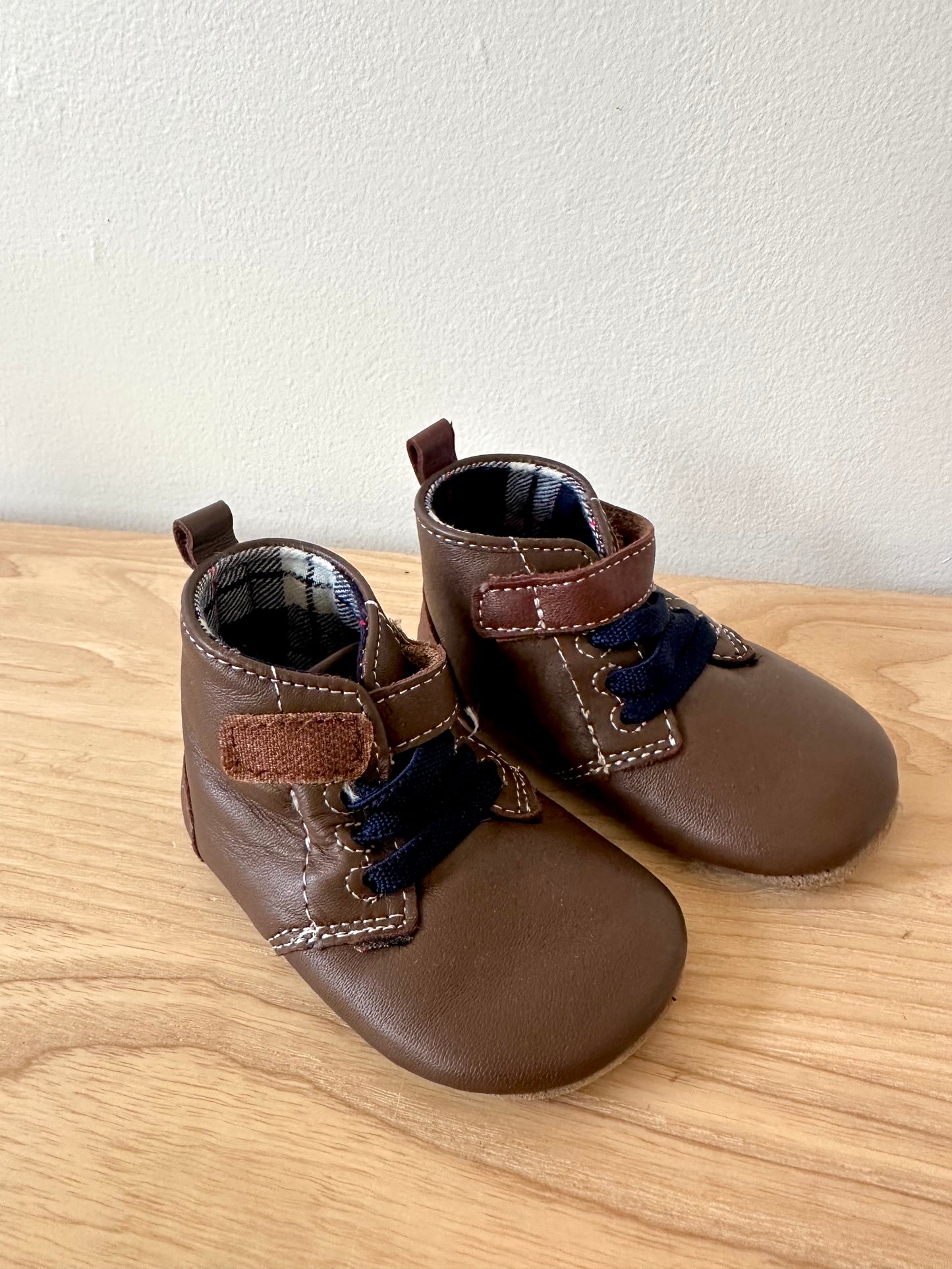 Brown Leather Robeez / 6-9m