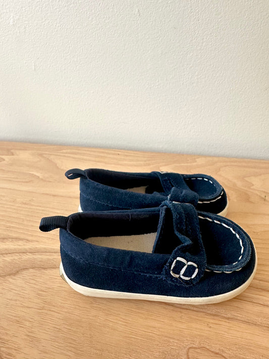 Gap Blue Leather Slip Ons / 6-12m