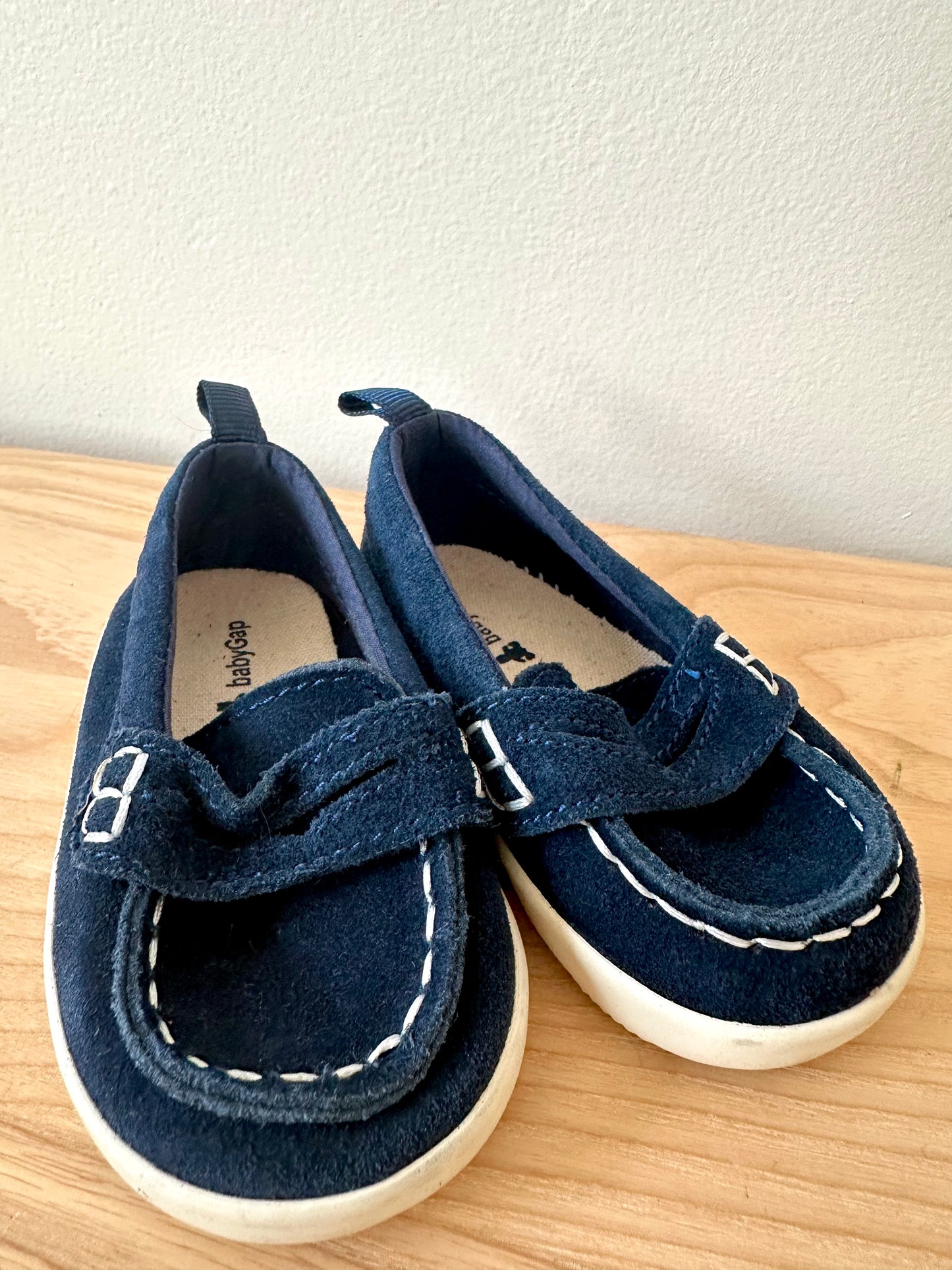 Gap Blue Leather Slip Ons / 6-12m