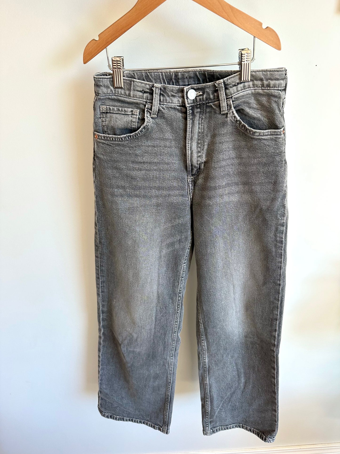 H&M Wide Leg Grey Wash Jeans / 11-12 years