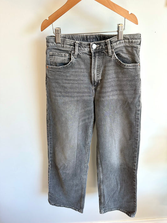 H&M Wide Leg Grey Wash Jeans / 11-12 years