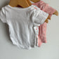 Pink Rainbow Bodysuit Set (3) / 3-6m