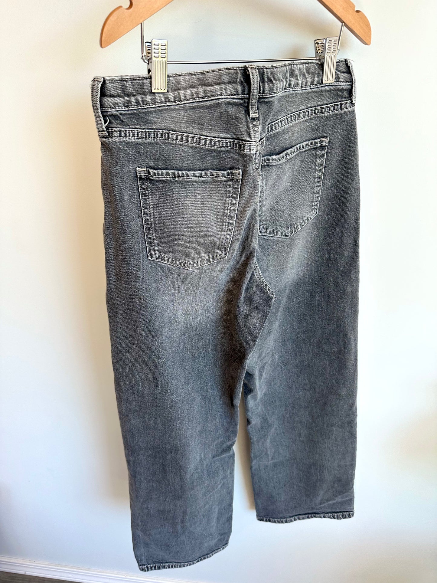 H&M Wide Leg Grey Wash Jeans / 11-12 years