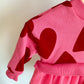 Pink Hearts Sweater Dress with Tulle / 12m
