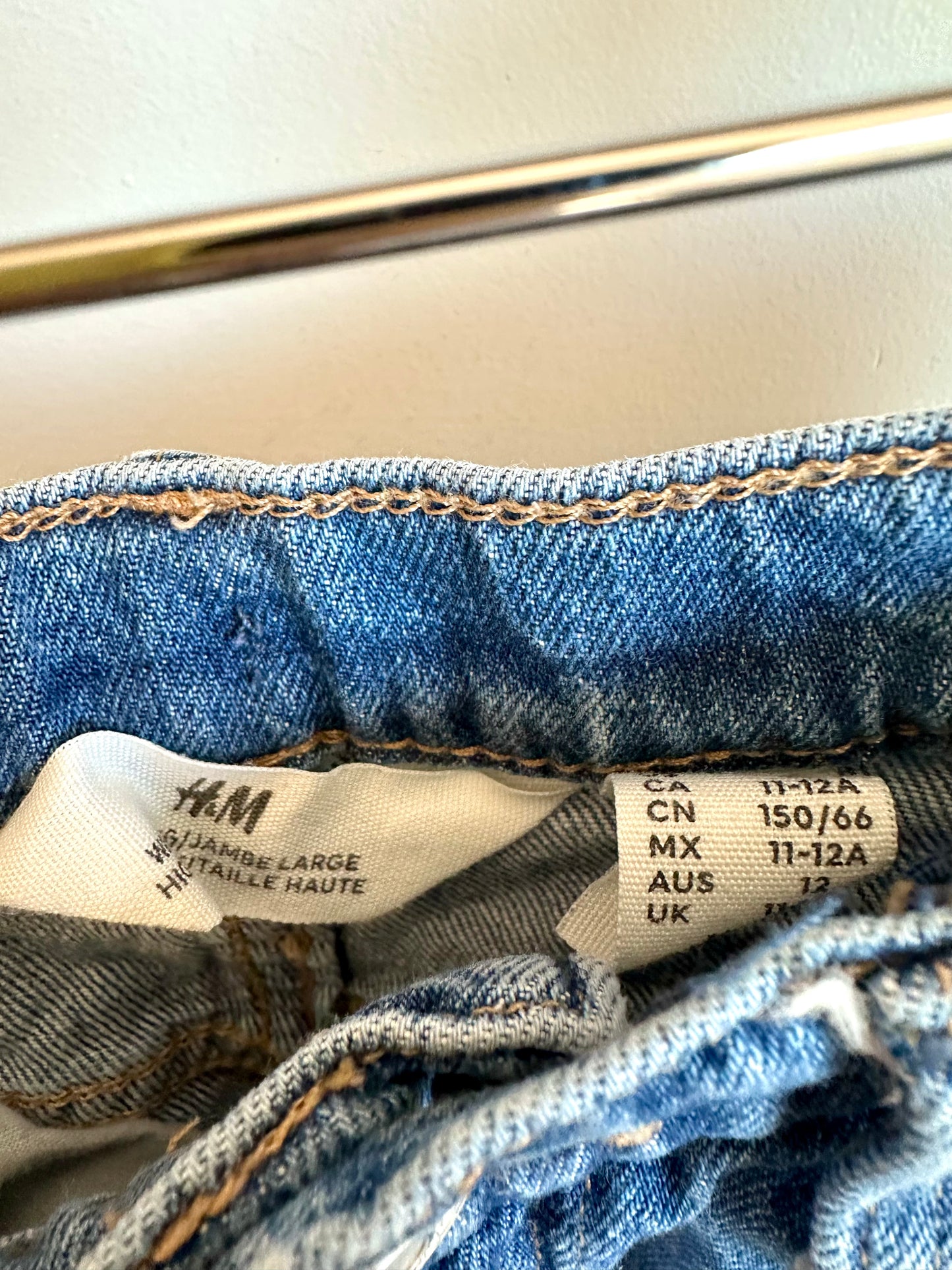 H&M Wide Leg Blue Jeans / 11-12 years