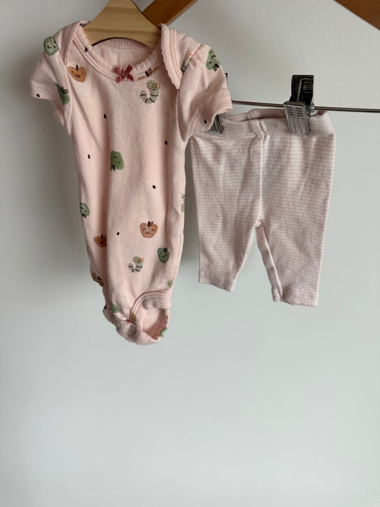 Preemie Book Worm Bodysuit + Pants Set / Preemie