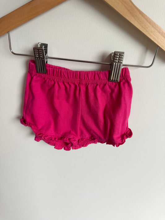 Pink Ruffle Shorts / 3-6m