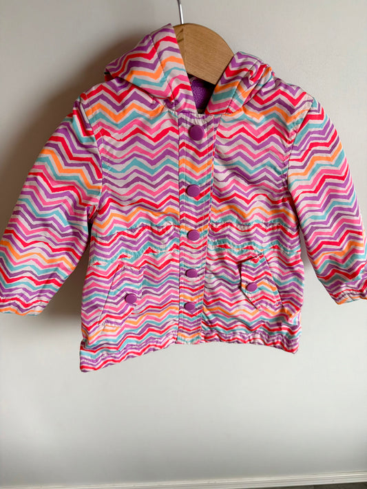 Colored Hood Chevron Jacket / 18m