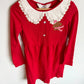 Red Doggie Pocket Dress / 6-8 years