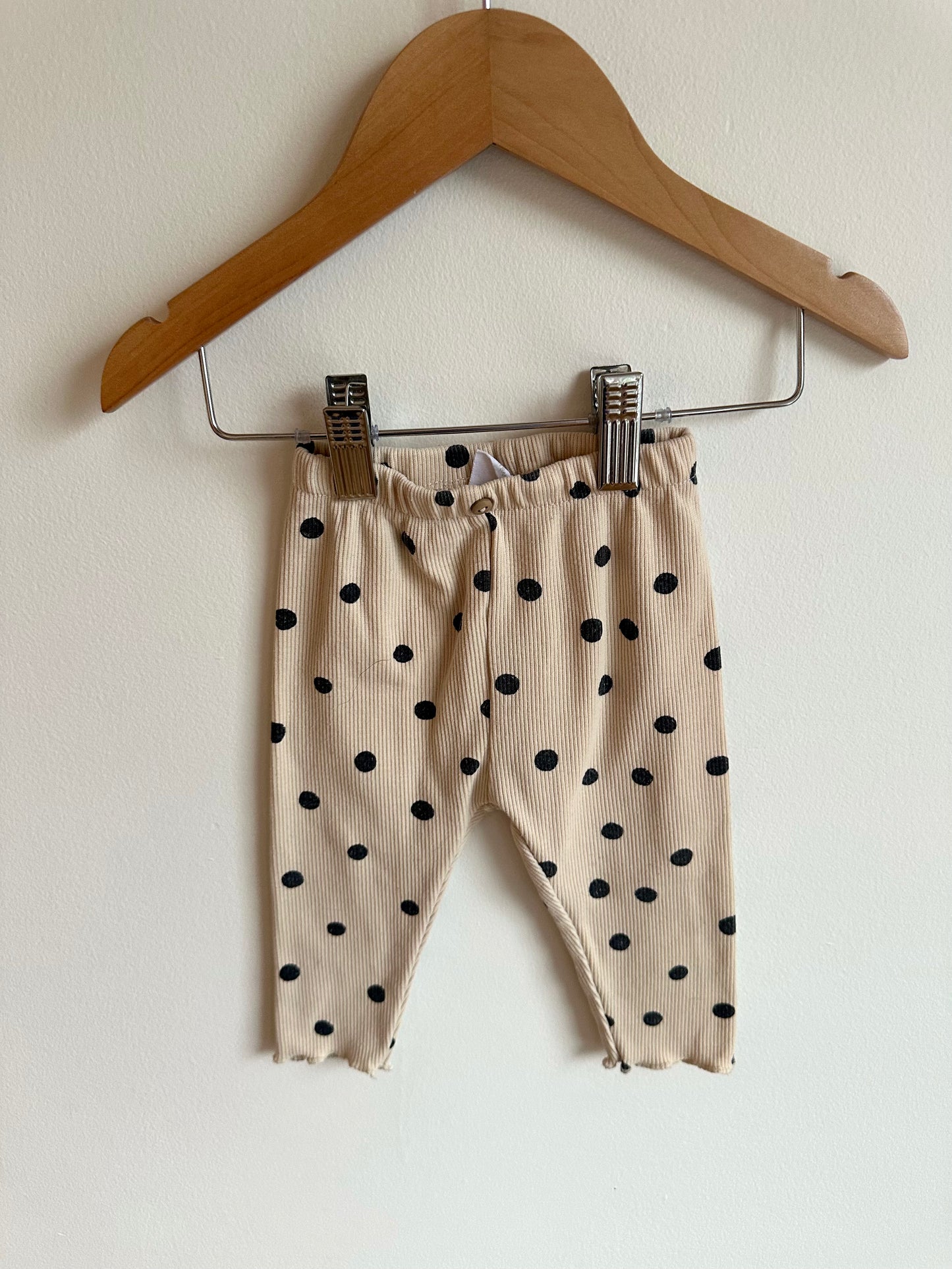 Zara Rib Polka Dot Pants / 3-6m