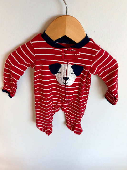 Dog Red Stripe Sleeper / 0m