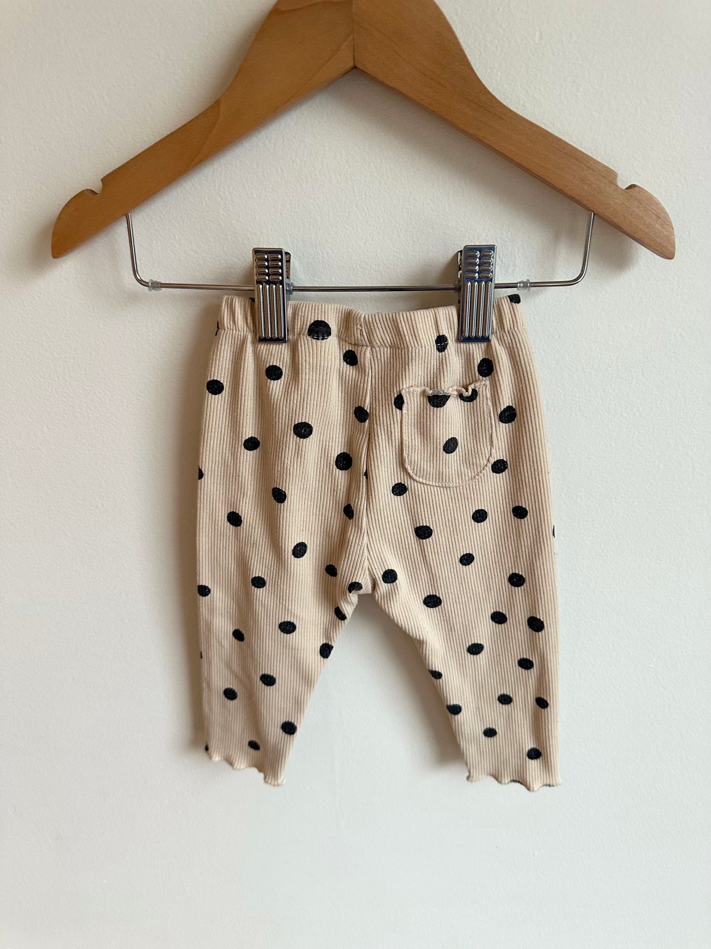 Zara Rib Polka Dot Pants / 3-6m