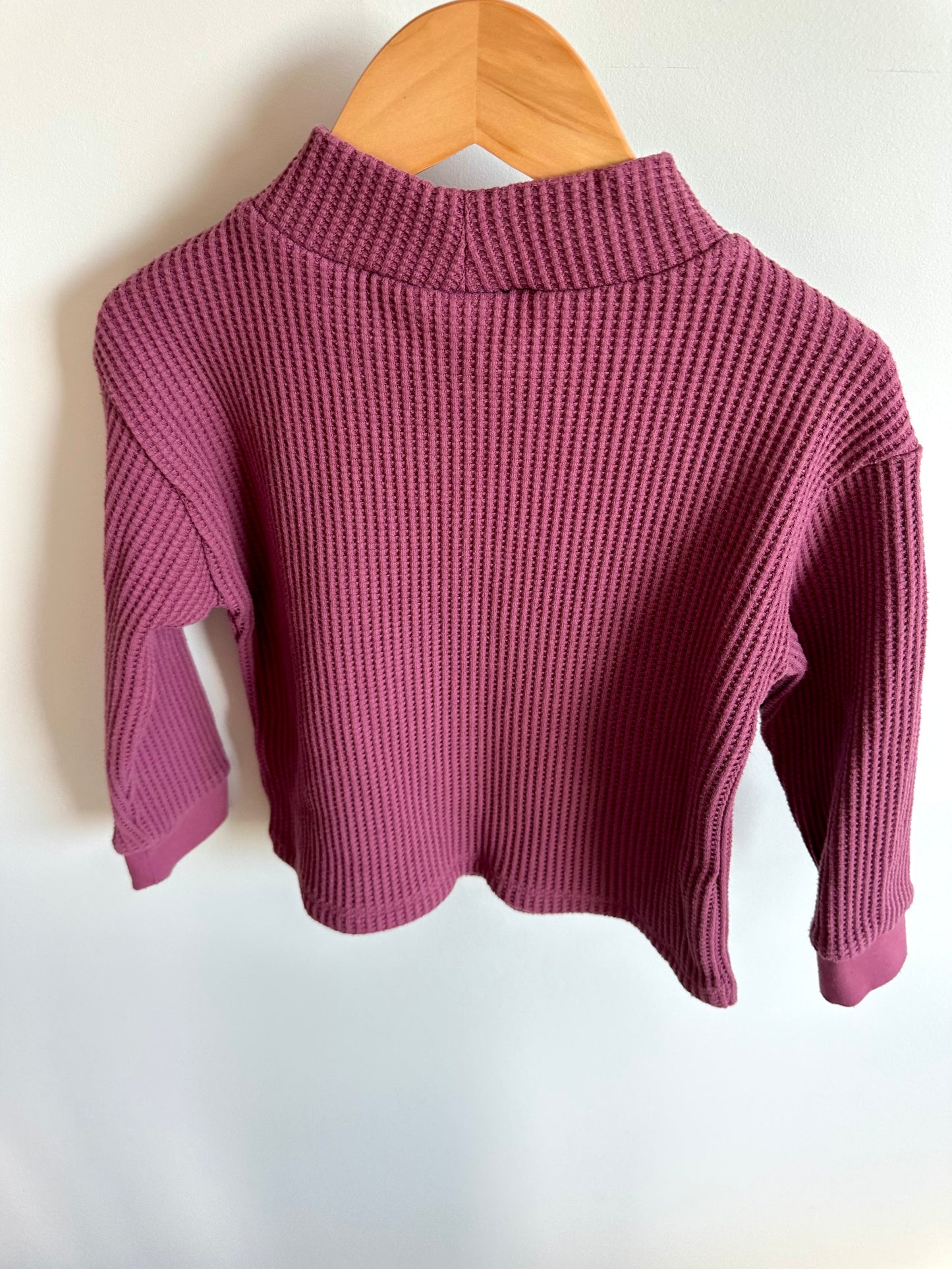 Plum Waffle Knit Long Sleeve / 4T