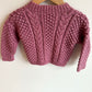 Blush Cable Knit Cardigan / 6-12m