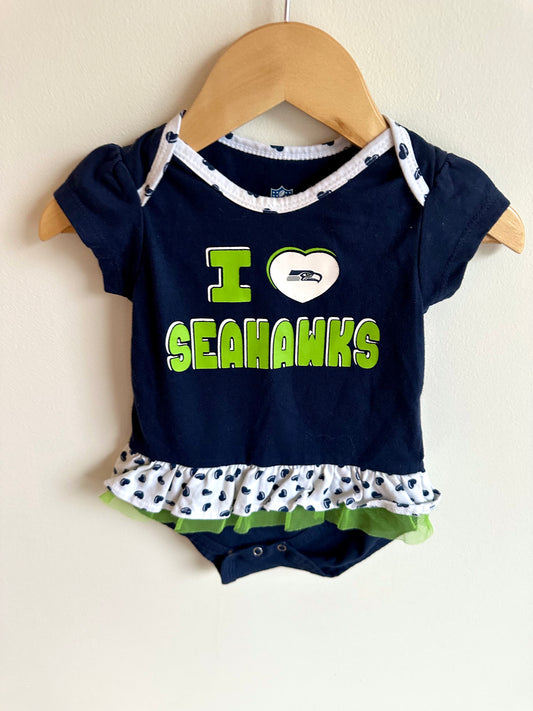 Seahawks Ruffle Bodysuit / 12m