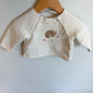 Fawn White Wrap Sweater / 6-9m