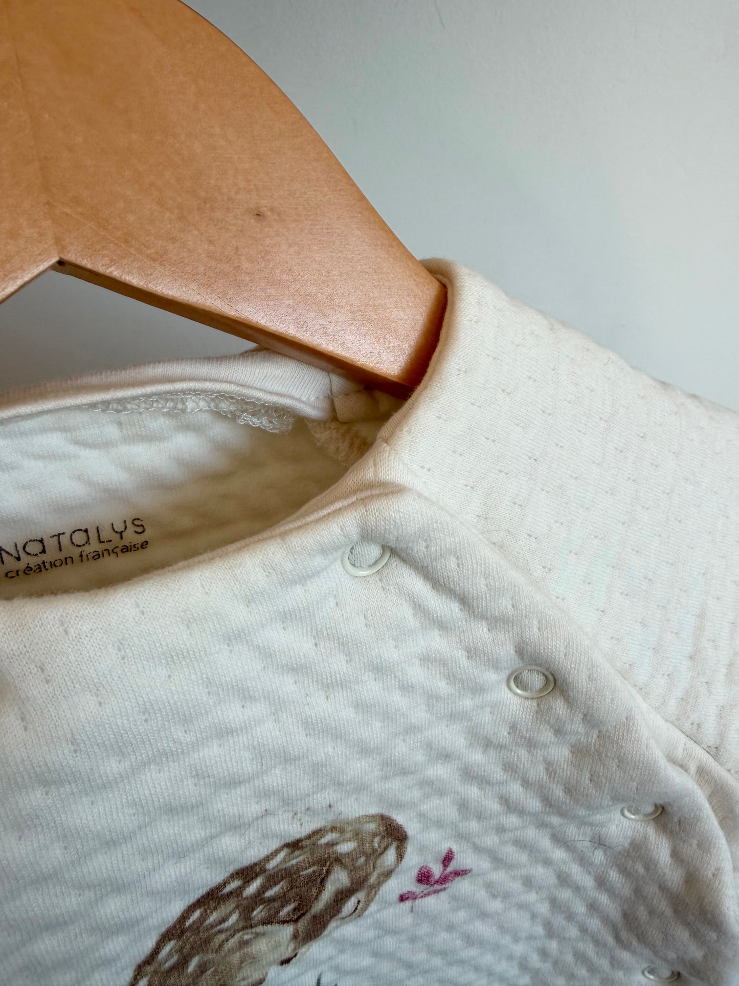 Fawn White Wrap Sweater / 6-9m