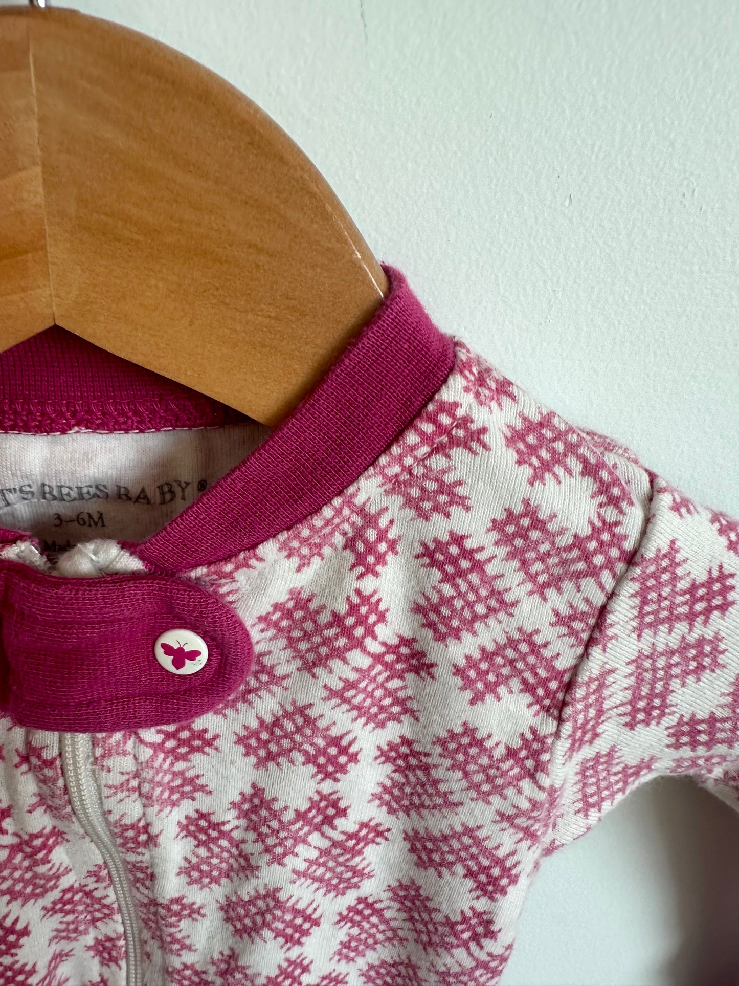 Burt's Bees Pink Sleeper (PLAY) / 3-6m