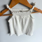 White Bow Strap Top / 12m