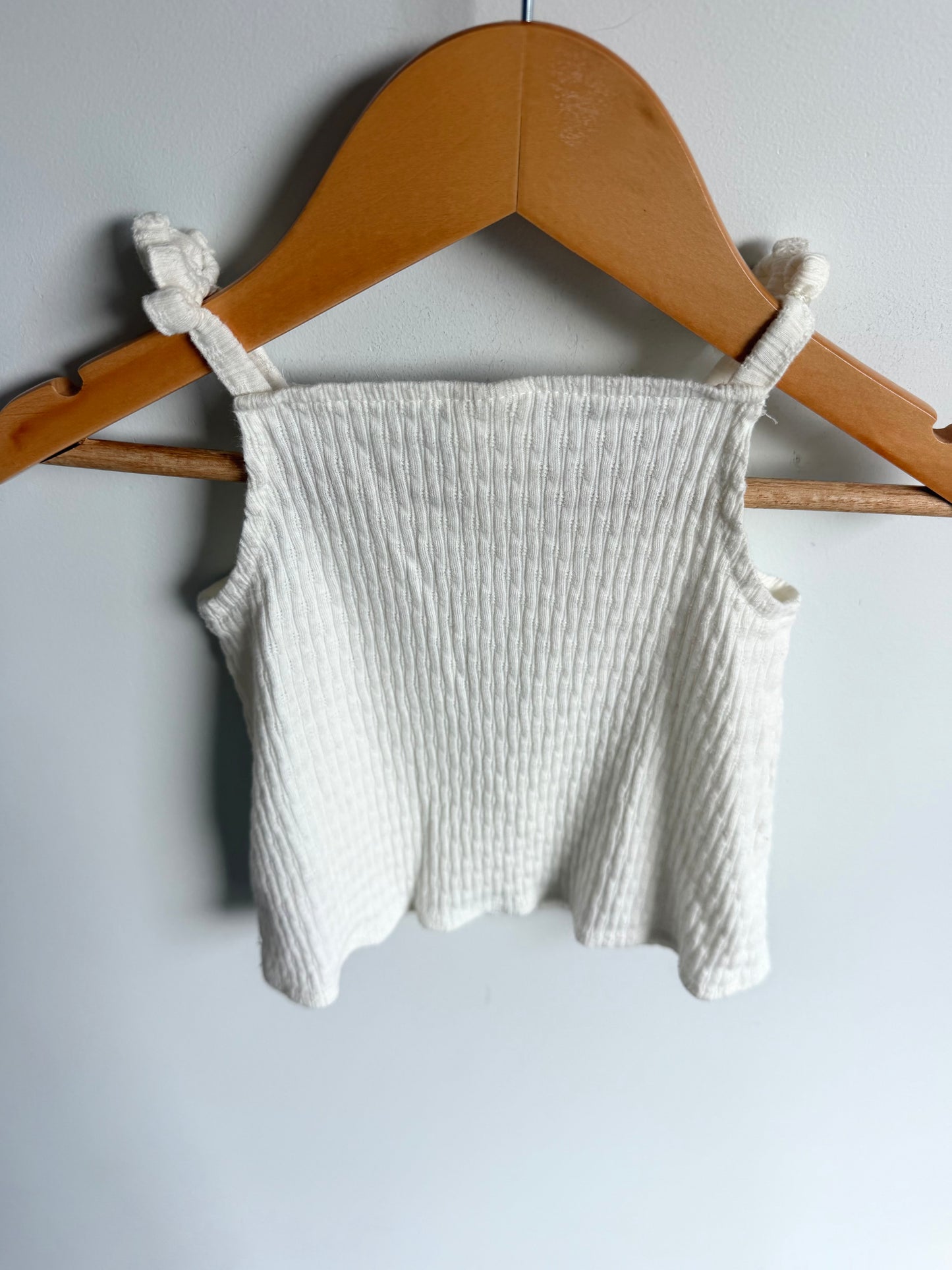 White Bow Strap Top / 12m