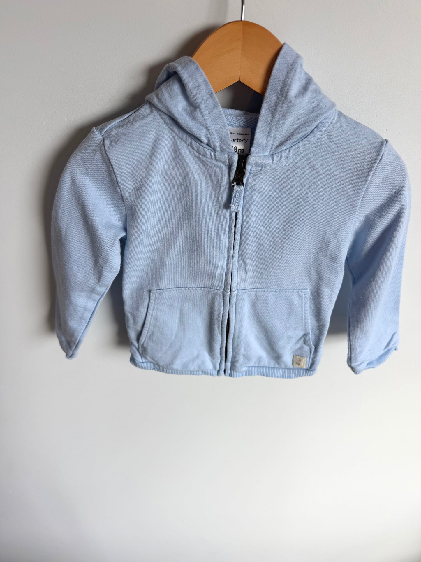 Dusty Blue Hoodie Sweater / 18m