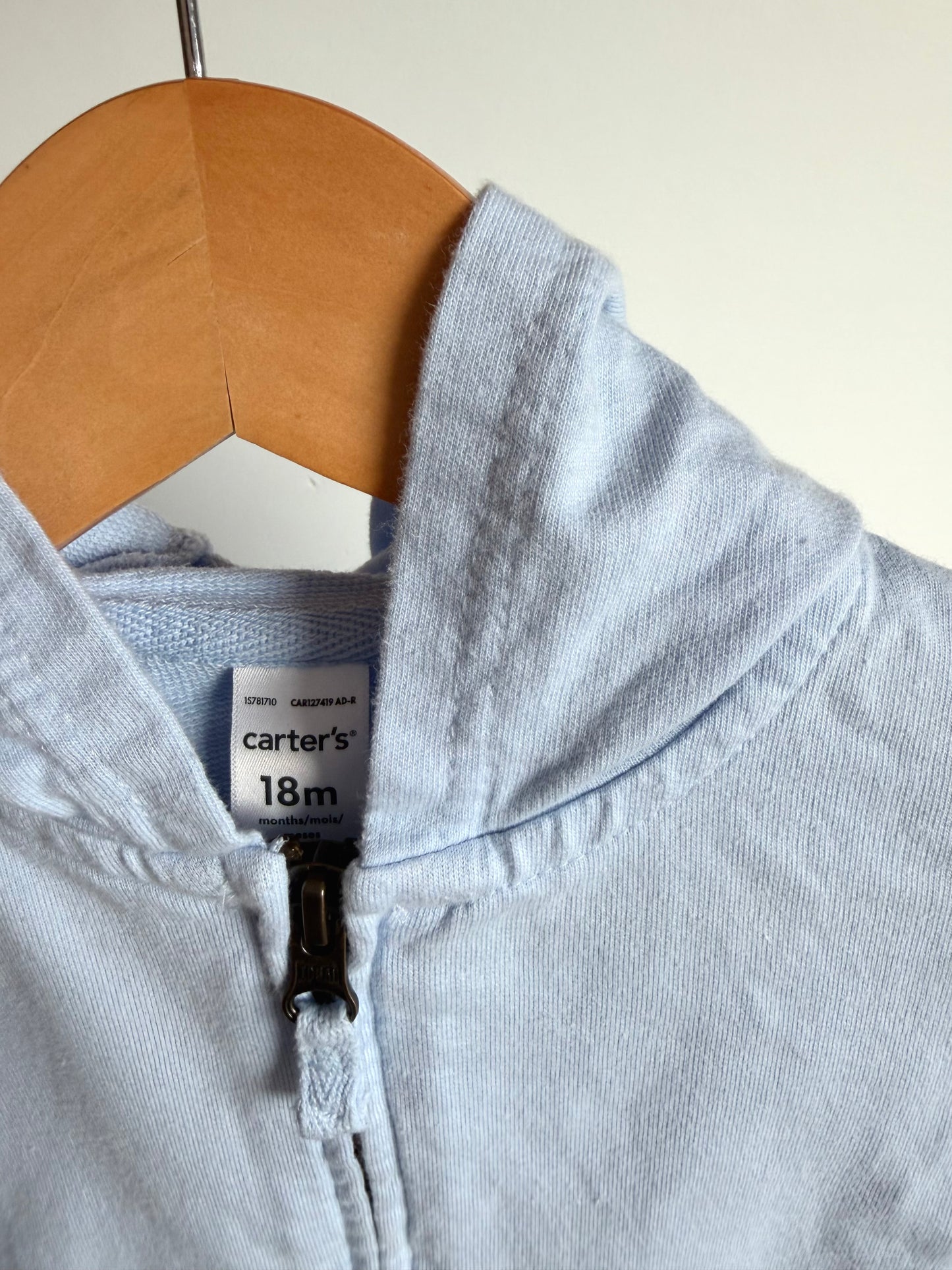 Dusty Blue Hoodie Sweater / 18m