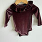 Plum Velvet Bodysuit / 6-12m