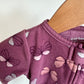 Fleece Plum Butterfly Sleeper / 3-6m