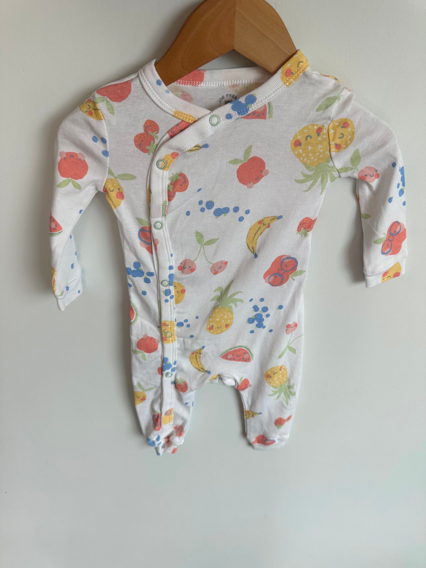 Fruit Side Snap Sleeper + Toque Set / 3-6m