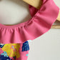 Pink Floral Ruffle Swimsuit / 3-6m