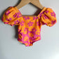 Floral Billowy Sleeves Swim Suit / 12-18m