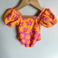 Floral Billowy Sleeves Swim Suit / 12-18m