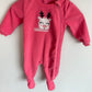 Pink Reindeer Fleece Sleeper / 6m