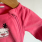 Pink Reindeer Fleece Sleeper / 6m