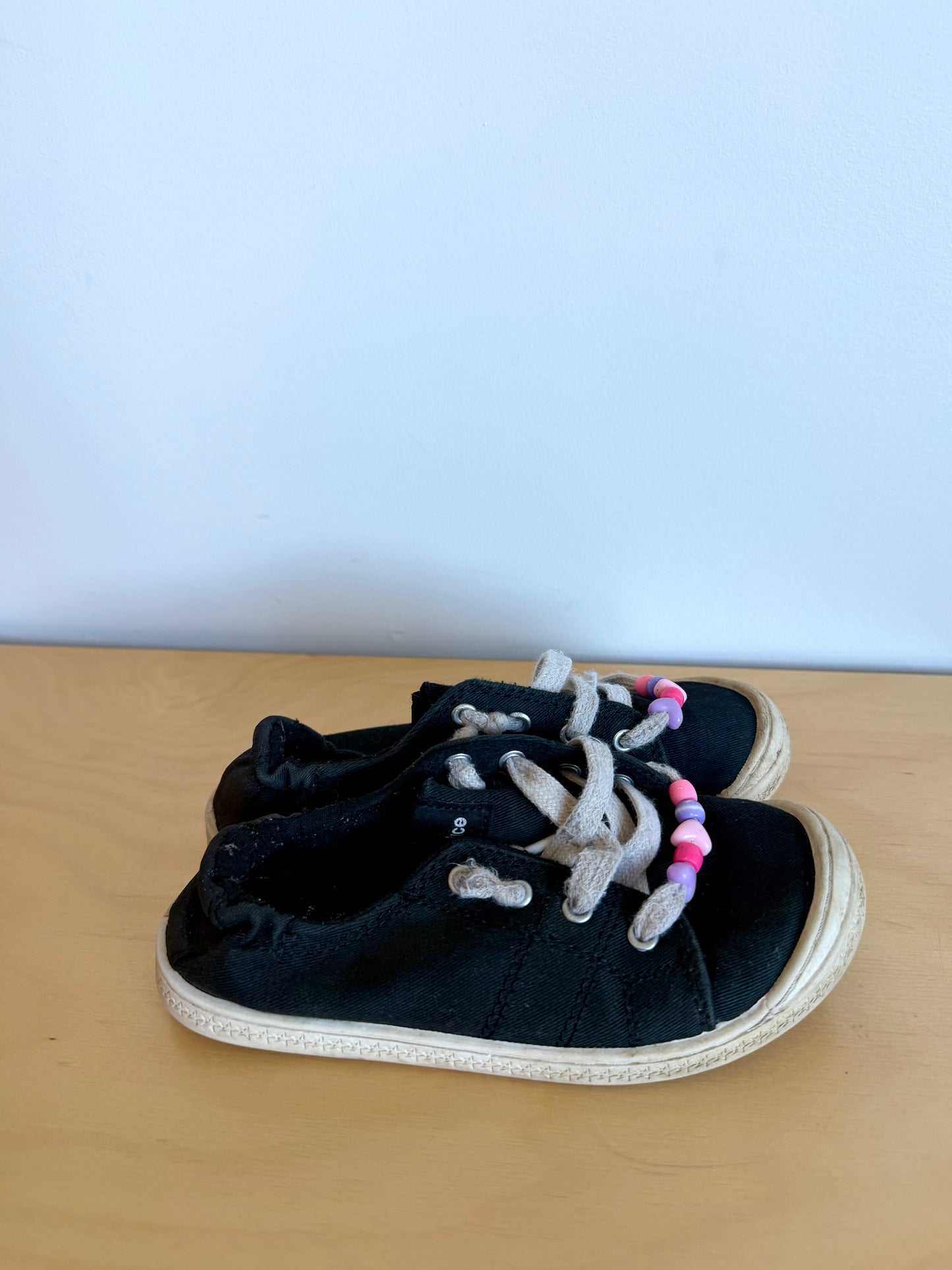 Justice Slide On Black Shoes / Size 12 Little Kid (No Shipping)