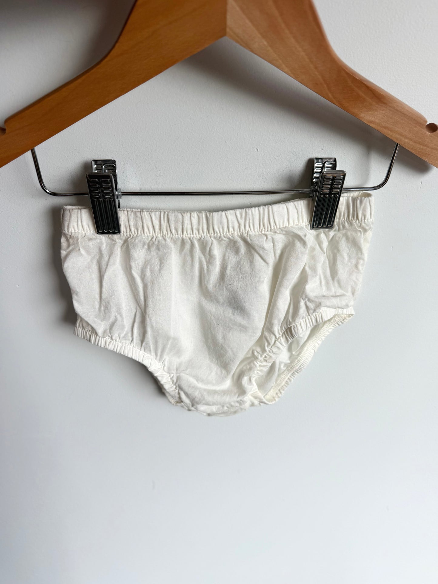 White Cotton Bloomers / 24m
