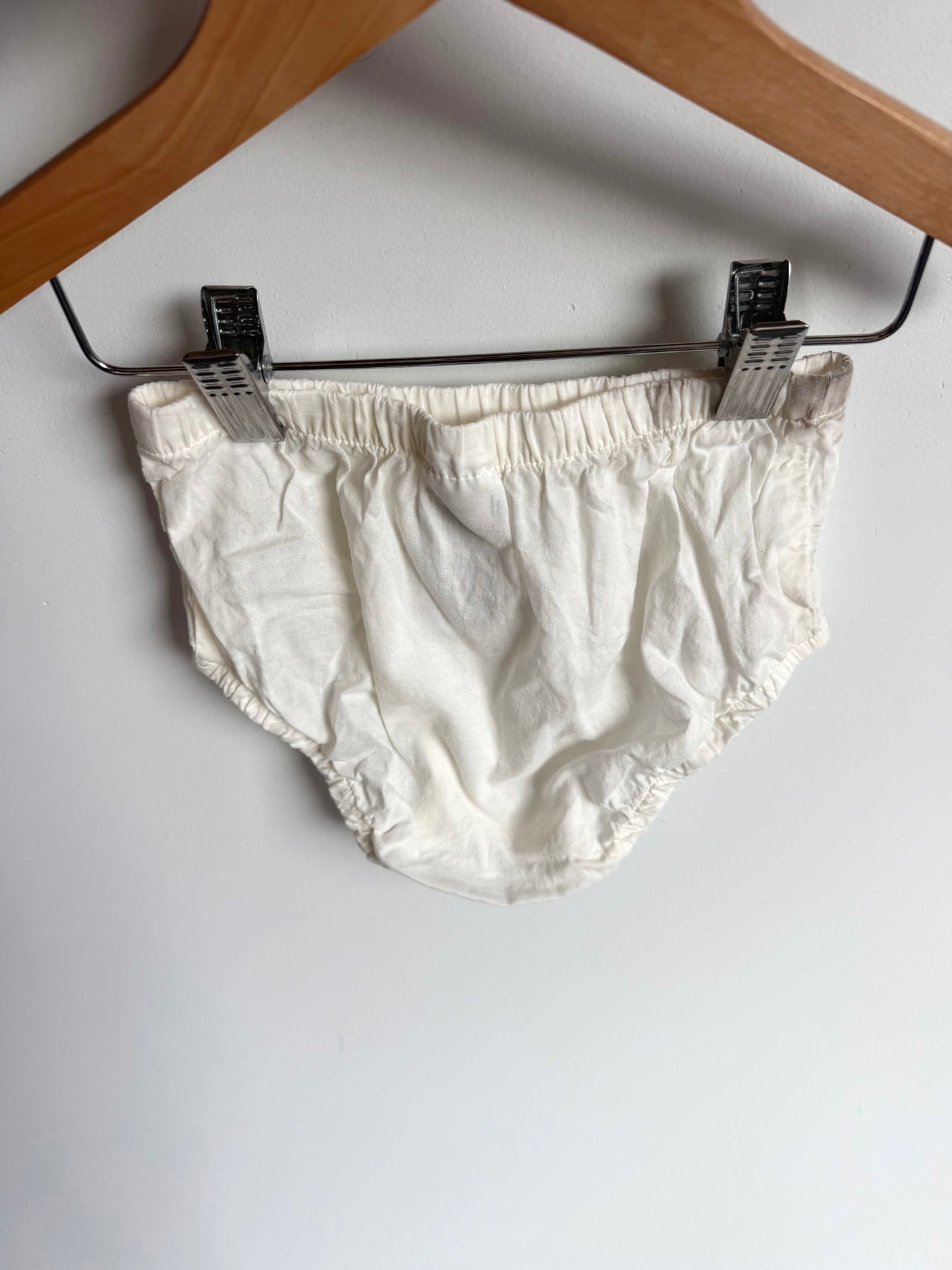 White Cotton Bloomers / 24m