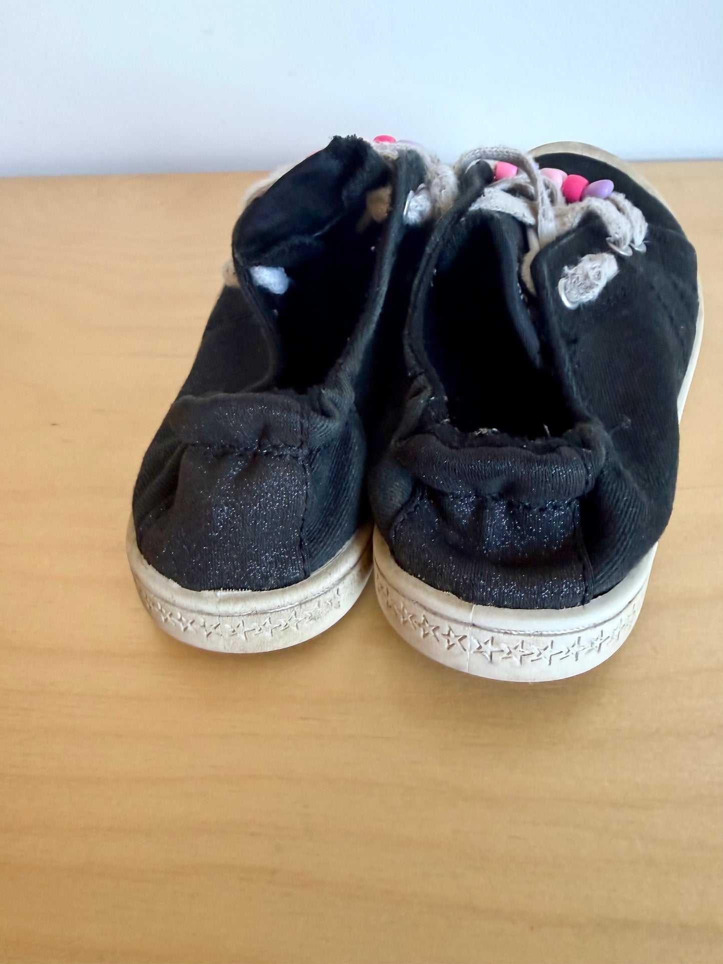 Justice Slide On Black Shoes / Size 12 Little Kid (No Shipping)