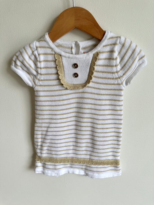 Gymboree Gold Striped Dress / 6-12m