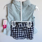 Embroidery Collar + Checkered Shorts Set (With tags) / 3T