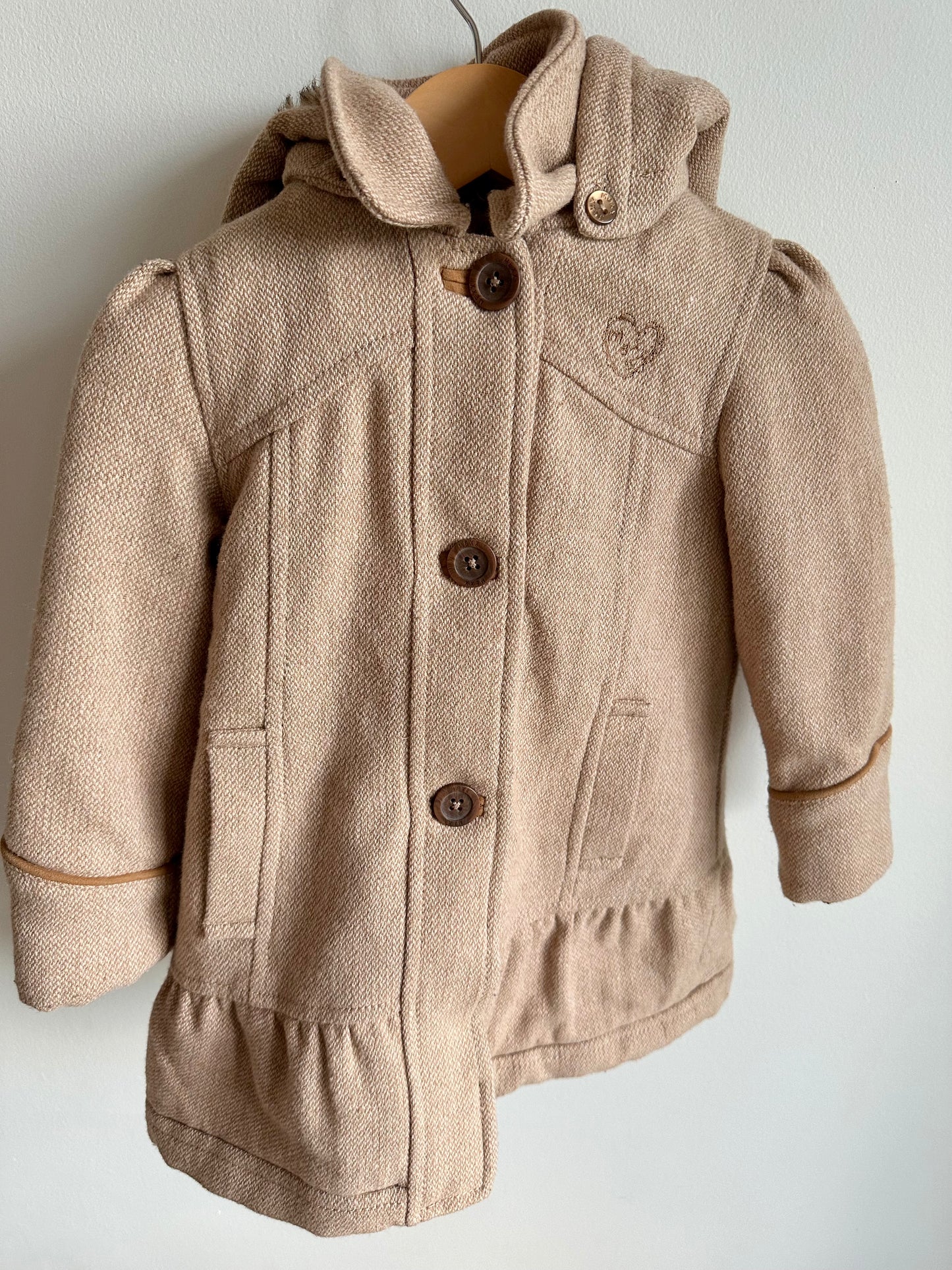 Mexx Tan Hooded Coat / 18-24m