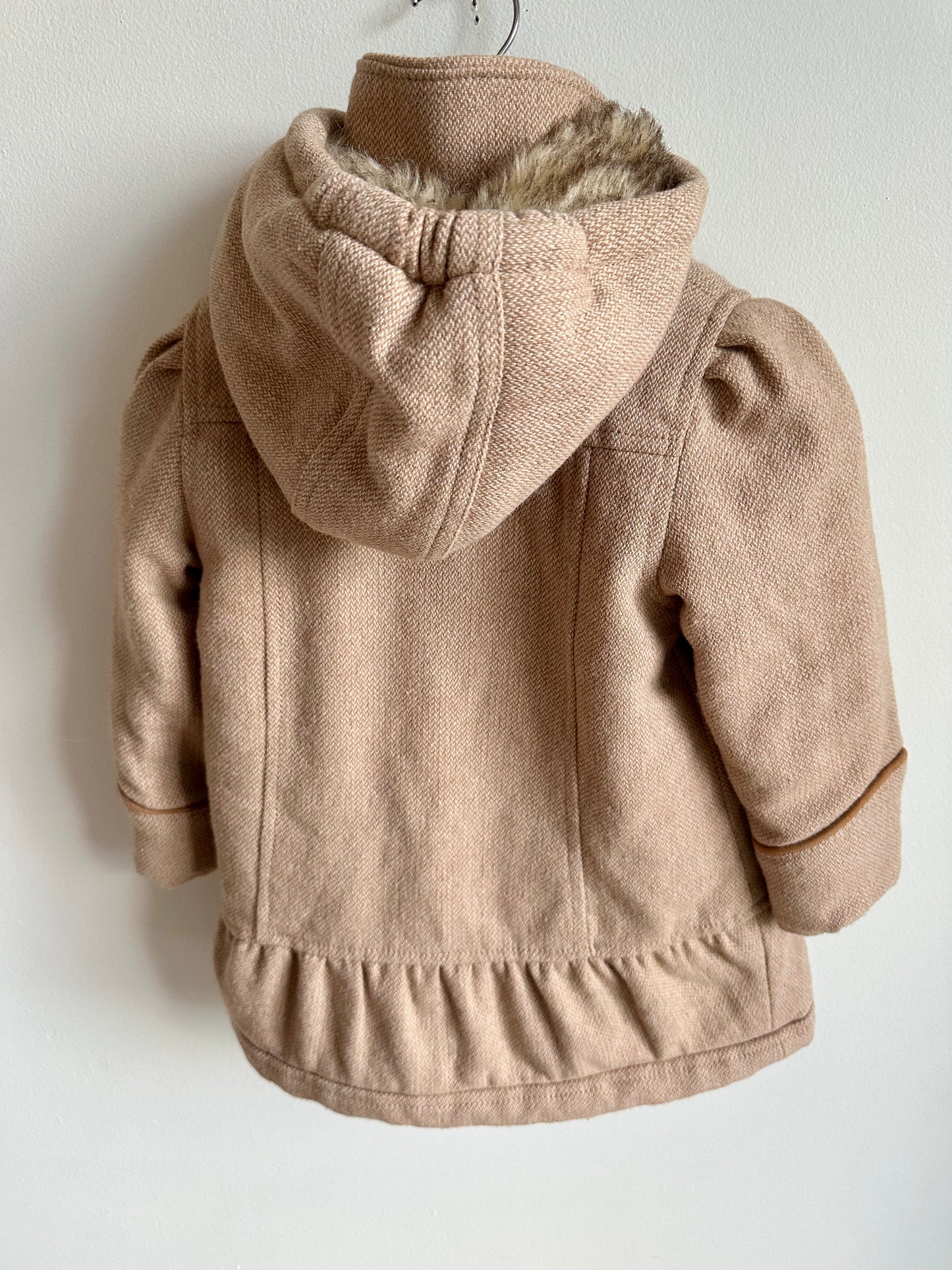 Mexx Tan Hooded Coat / 18-24m