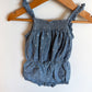 Chambray Anchor Romper / 12m