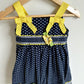 Blue + Yellow Polka Dot Dress / 2T