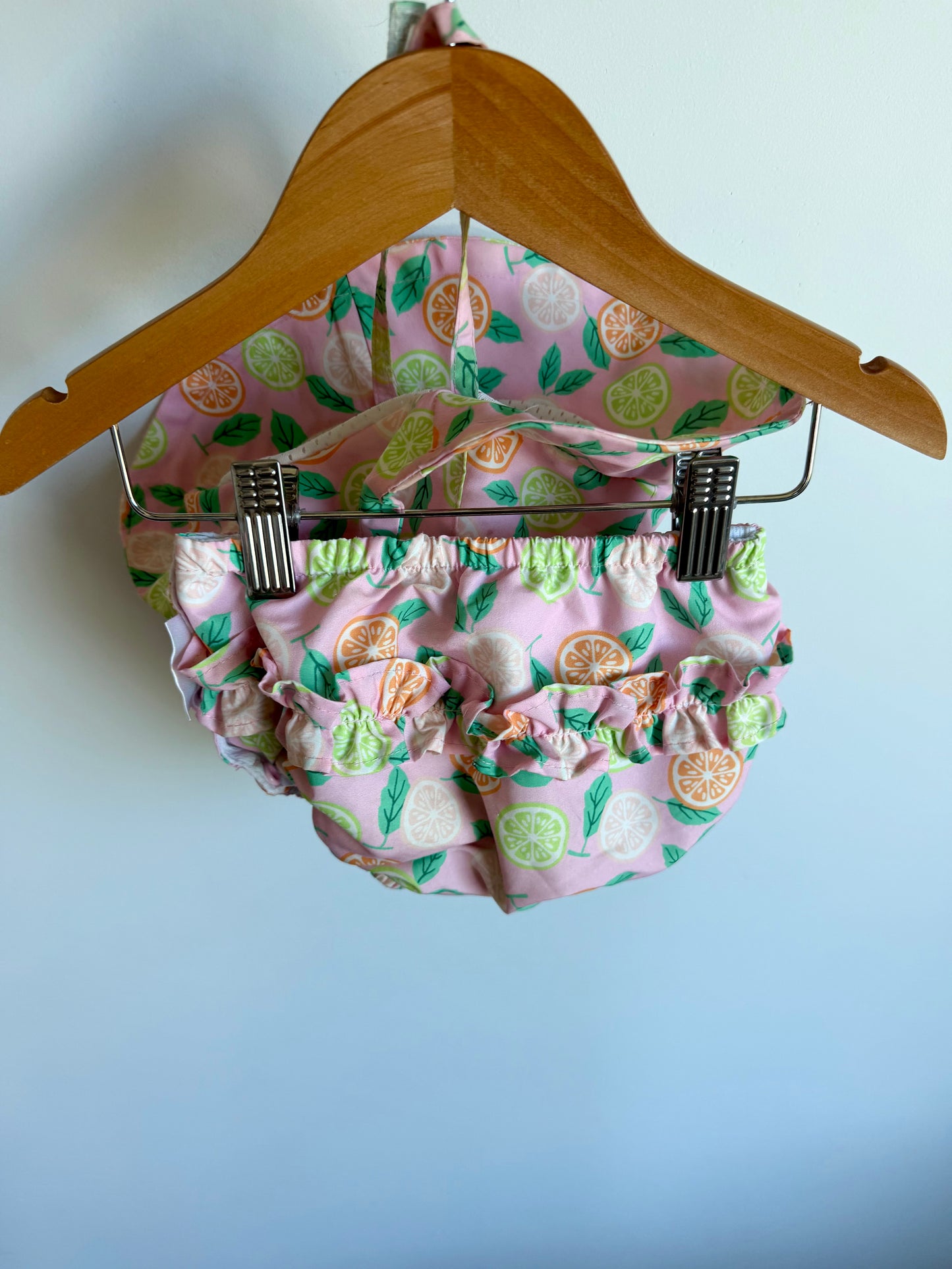 Grapefruit Sun Hat + Swim Diaper Cover / 12m