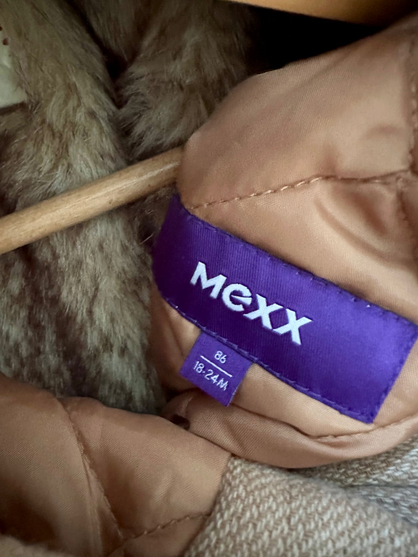 Mexx Tan Hooded Coat / 18-24m